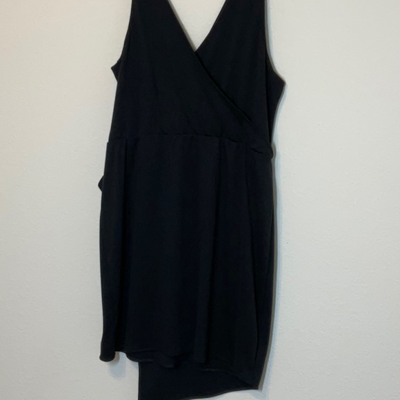 A New Day Sleeveless Faux Wrap Asymmetrical Tank Dress Cover Up Black XL - Picture 4 of 9